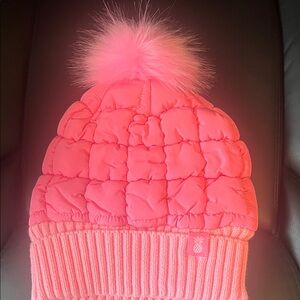 Simply Southern quilted pom pom beanie